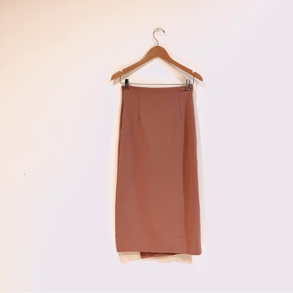 Babaton Aritzia skirt size 2. old pink color. long skirt with buttons - Picture 3 of 4